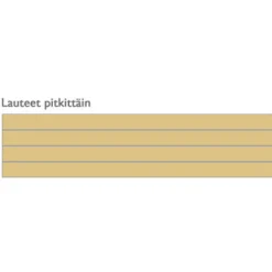 Laudepaketti kääntyvä Kikka pitkittäin 120-240 cm eri materiaaleja