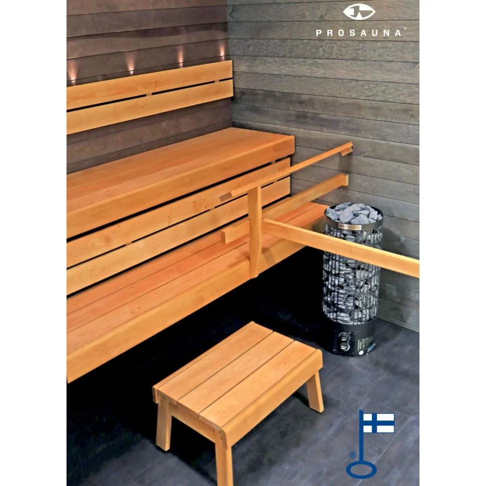 Laudepaketti Prosauna Pro-laude 240 leveys max. 2400 mm syvyys 530/410 mm leppä