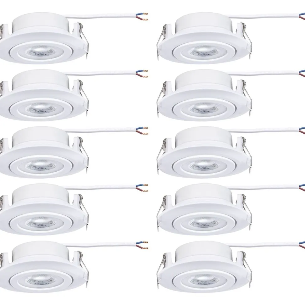 LED-alasvalo Paulmann Ø82mm kääntyvä 70° 4.8W 10x450lm himmennettävä 3000K valkoinen, 10kpl/pkt