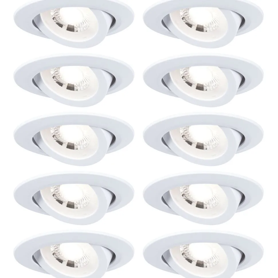 LED-alasvalo Paulmann Ø82mm kääntyvä 70° 4.8W 10x450lm himmennettävä 3000K valkoinen, 10kpl/pkt