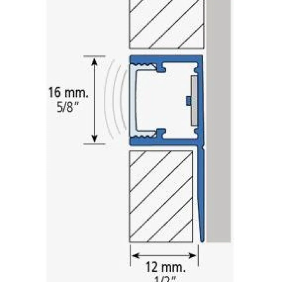 LED-boordilistan ulkokulmapala Euroshrink E-302A, alumiini, mattahopea