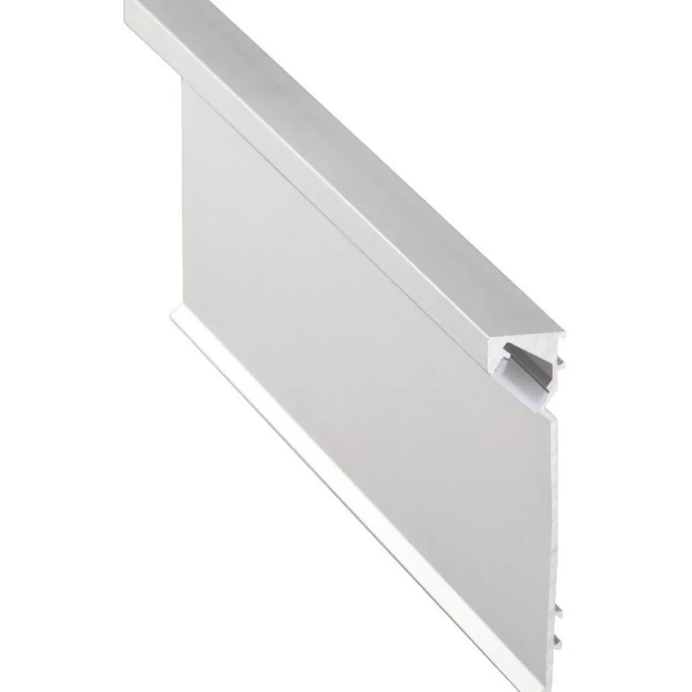 LED-jalkalistan päätypala Euroshrink F-320A, alumiini, mattahopea