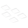 LED-kalustevalaisin Limente Flat 12 LUX 5 kpl + virtalähde valkoinen/musta