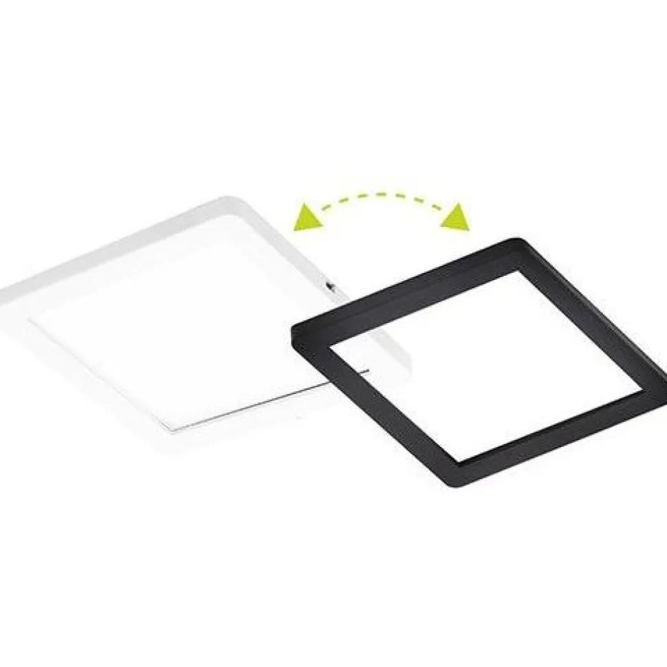 LED-kalustevalaisin Limente Flat 12 LUX 5 kpl + virtalähde valkoinen/musta