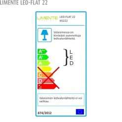LED-kalustevalaisin Limente LED-Flat 22 1x7.6 W valkoinen