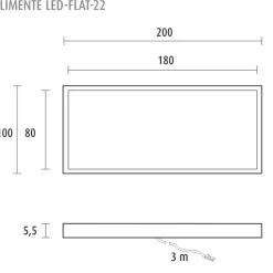 LED-kalustevalaisin Limente LED-Flat 22 1x7.6 W valkoinen