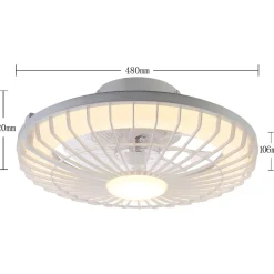 Led-kattotuuletinvalaisin FocusLight Milano Led Ø48cm, 2800lm