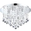 LED-kattovalaisin Eglo Almonte 8x3W Ø500x300 mm G9 IP44 himmennettävä kromi/kirkas