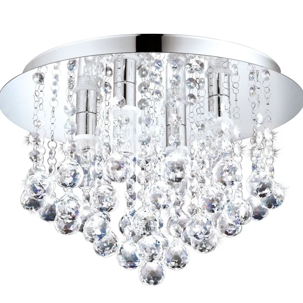 LED-kattovalaisin Eglo Almonte 8x3W Ø500x300 mm G9 IP44 himmennettävä kromi/kirkas