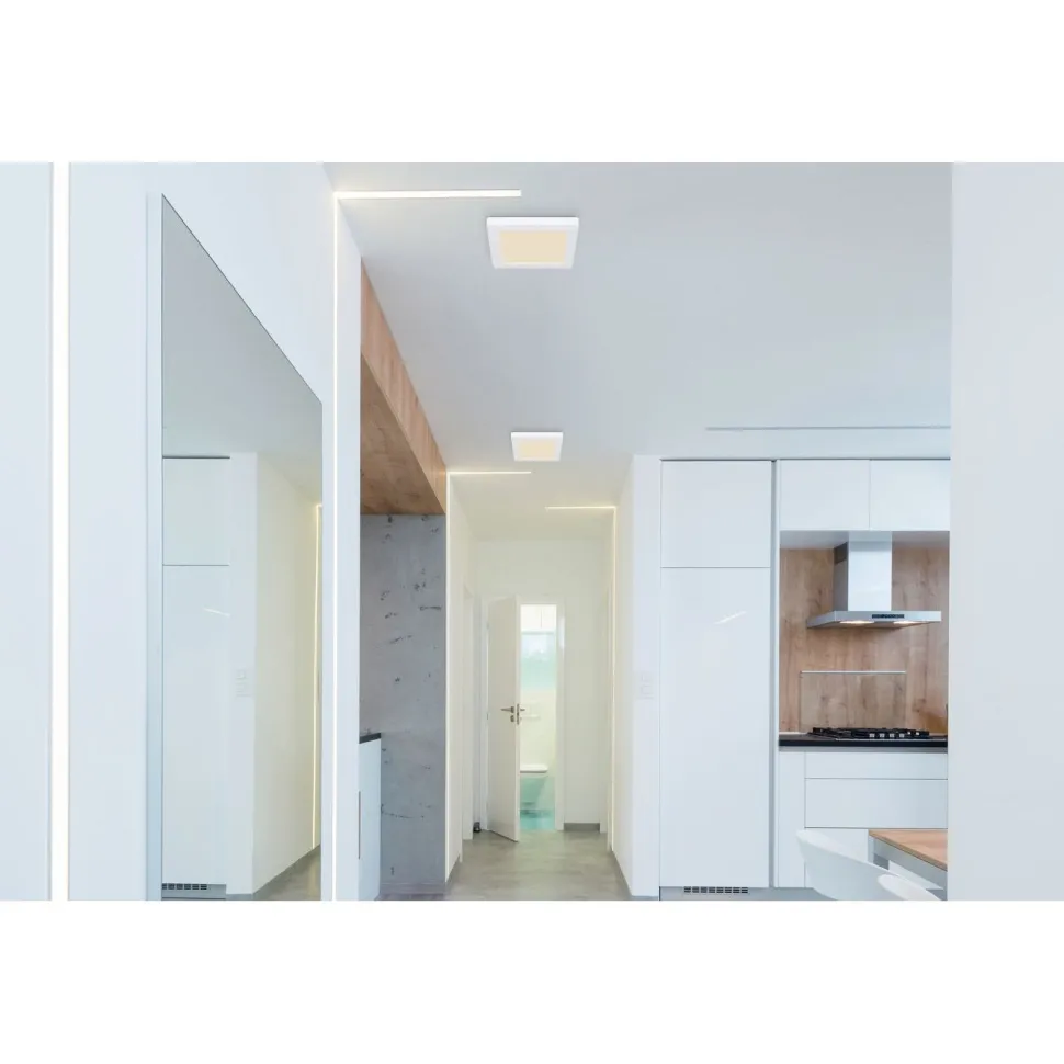 LED-kattovalaisin Globo Lasse, 3000-6500K, neliö, eri kokoja ja värejä