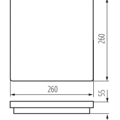 LED-kattovalaisin Kanlux Beno liiketunnistimella IP54 26x26 cm eri värejä