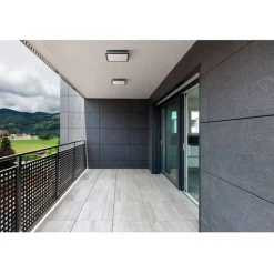 LED-kattovalaisin Kanlux Beno liiketunnistimella IP54 26x26 cm eri värejä