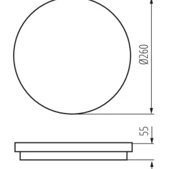LED-kattovalaisin Kanlux Beno IP54 Ø26 cm eri värejä