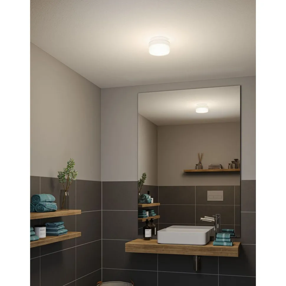 LED-kattovalaisin Paulmann Maro Round, IP44, 3000K, valkoinen