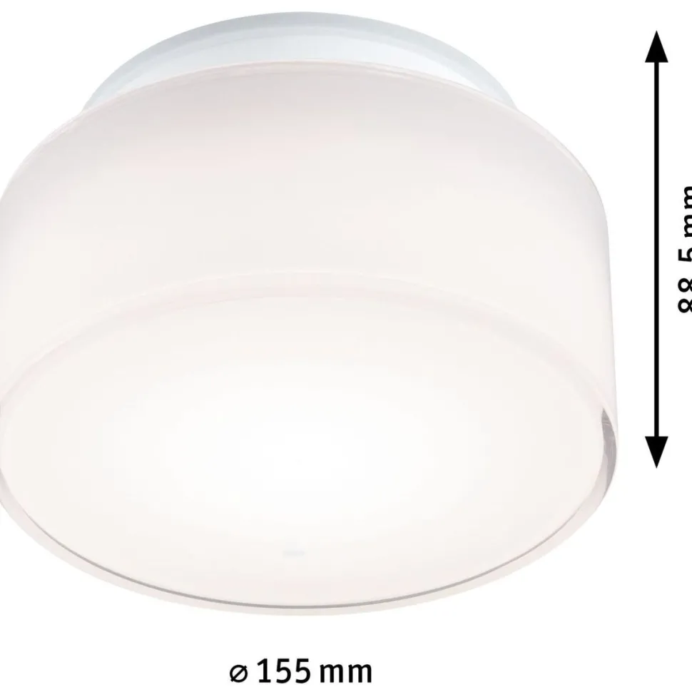 LED-kattovalaisin Paulmann Maro Round, IP44, 3000K, valkoinen