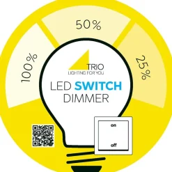 LED-kattovalaisin Trio Indira 65x2450x500 mm harjattu teräs