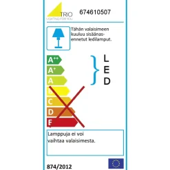 LED-kattovalaisin Trio Indira 65x2450x500 mm harjattu teräs