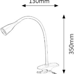LED-klipsivalaisin Rabalux Jeff, 13x35cm, 4.5W 330lm 3000K, eri värejä