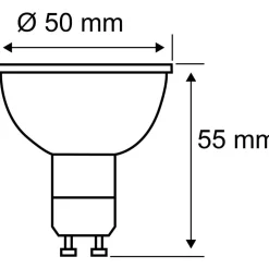 LED-kohdelamppu Paulmann Reflector, GU10, 320lm, 4.3W, 2200K, hyönteisystävällinen, hopea