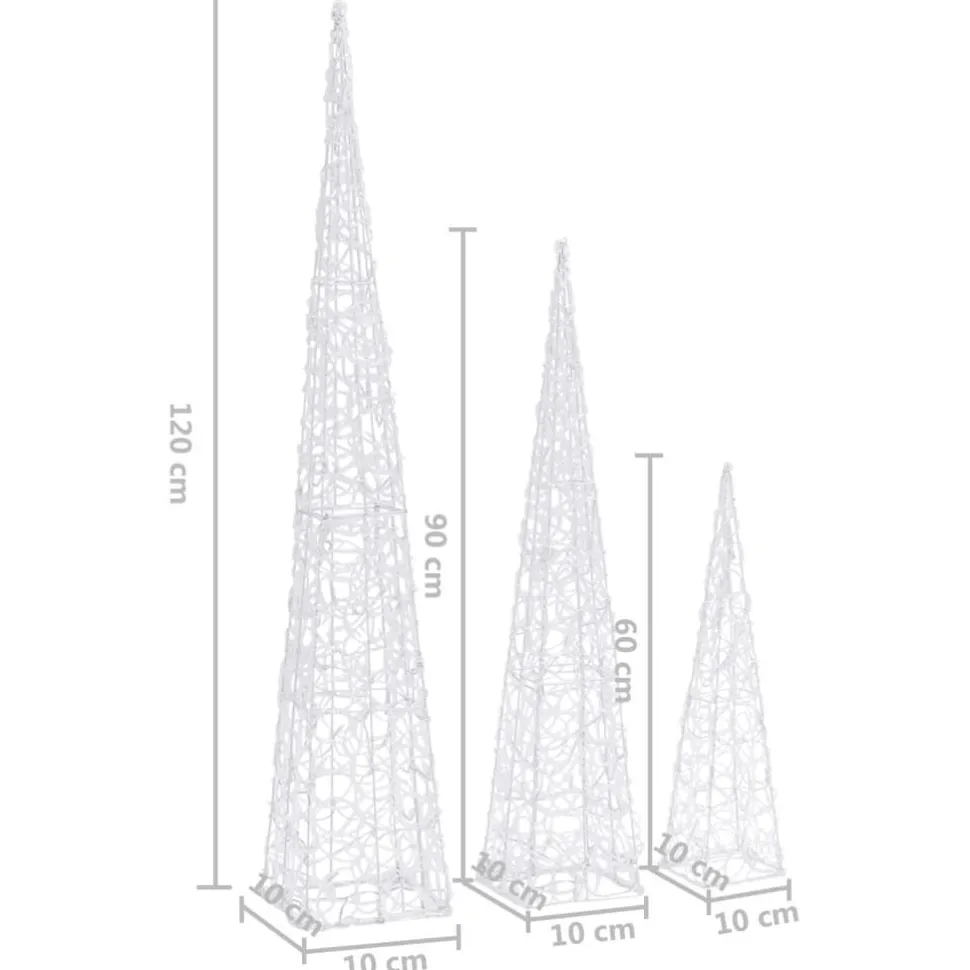 LED-koristevalokartiosarja akryyli 60/90/120 cm eri värejä