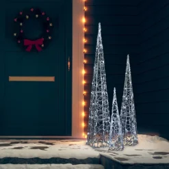 LED-koristevalokartiosarja akryyli 60/90/120 cm eri värejä
