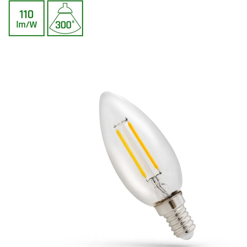 LED-kynttilälamppu Spectrum E14 1W 230V kirkas, eri värilämpötiloja