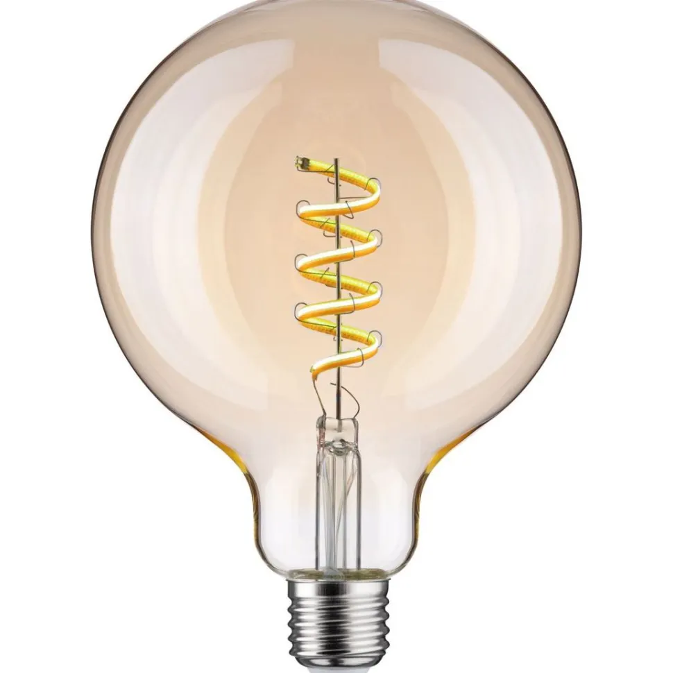LED-älylamppu Paulmann Smart Home Zigbee 3.0 Globe, G125, E27, 600lm, 7,5W, filamentti, säädettävä värilämpötila, himmennettävä, kulta