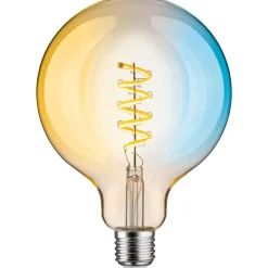 LED-älylamppu Paulmann Smart Home Zigbee 3.0 Globe, G125, E27, 600lm, 7,5W, filamentti, säädettävä värilämpötila, himmennettävä, kulta