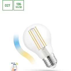 LED-älylamppu Spectrum E27 5W 230V COG CCT+DIM Wi-Fi 3000-6000K kirkas