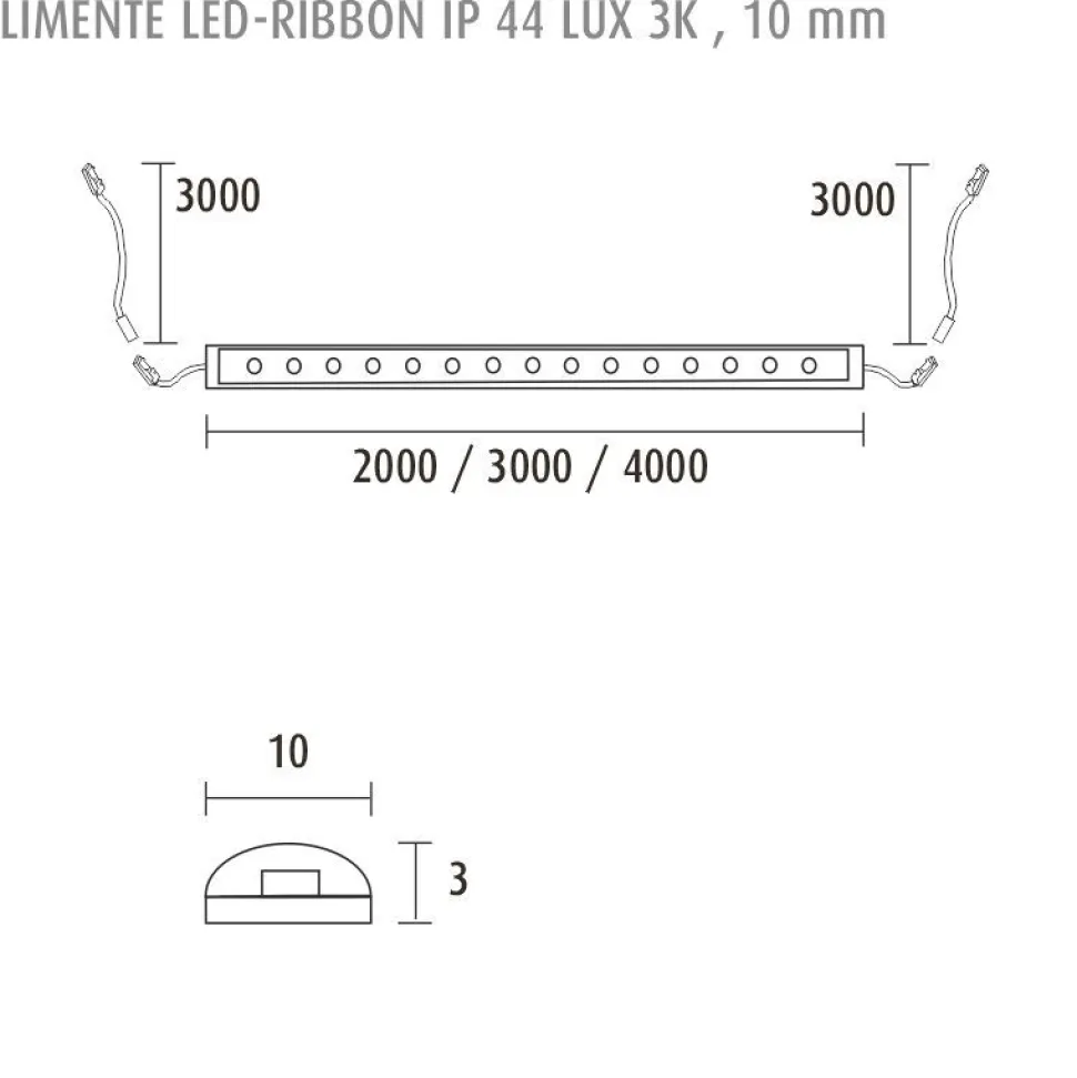 LED-nauha Limente LED-Ribbon LUX 192 lediä/m IP44 3000K eri kokoja