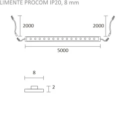 LED-nauha Limente Pro Com, 5m, IP20, 24V
