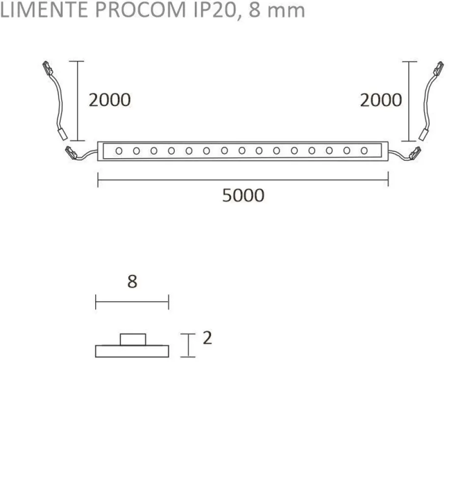 LED-nauha Limente Pro Com, 5m, IP20, 24V