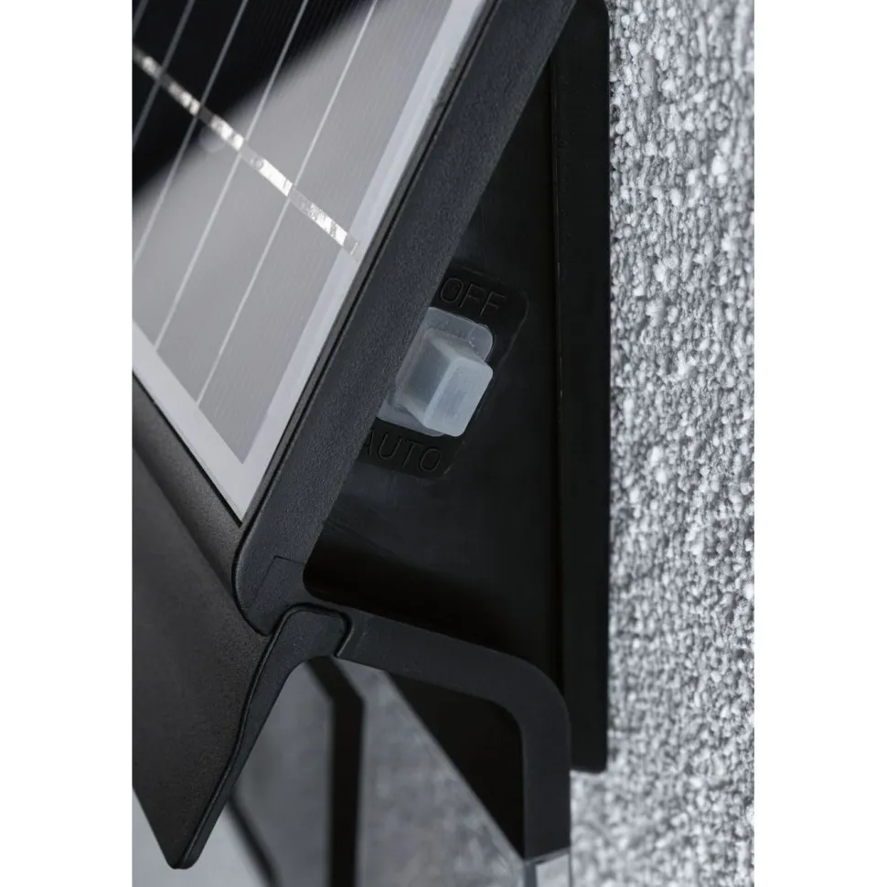 LED-numerovalaisin aurinkokennolla Paulmann Neda, IP44, 3000K, musta