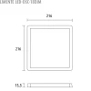 LED-paneeli Limente DSC 216x216mm IP20 18W valkoinen/musta