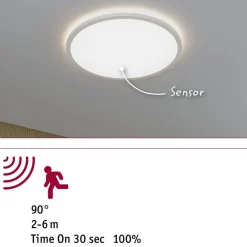 LED-paneeli Paulmann Atria Shine Backlight Ø420mm liiketunnistin IP44 4000K valkoinen, eri kokoja