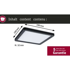 LED-paneeli Paulmann Atria Shine, kulmikas, IP44, 3000-6500K, eri kokoja