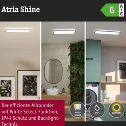 LED-paneeli Paulmann Atria Shine, kulmikas, IP44, 3000-6500K, eri kokoja