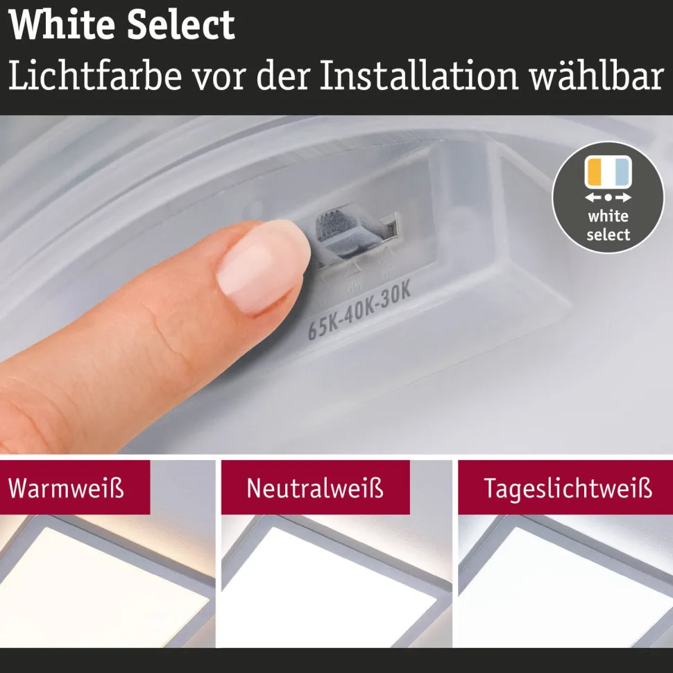LED-paneeli Paulmann Atria Shine, kulmikas, IP44, 3000-6500K, eri kokoja