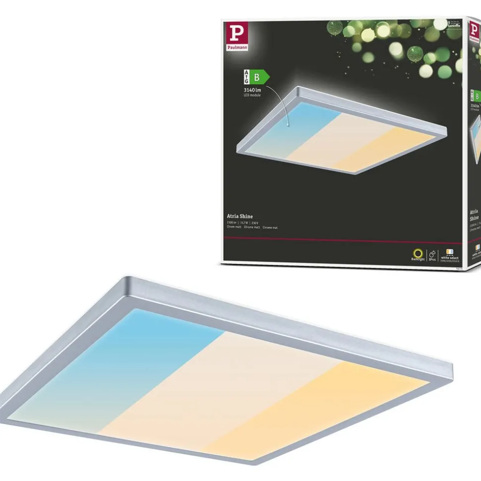 LED-paneeli Paulmann Atria Shine, kulmikas, IP44, 3000-6500K, eri kokoja