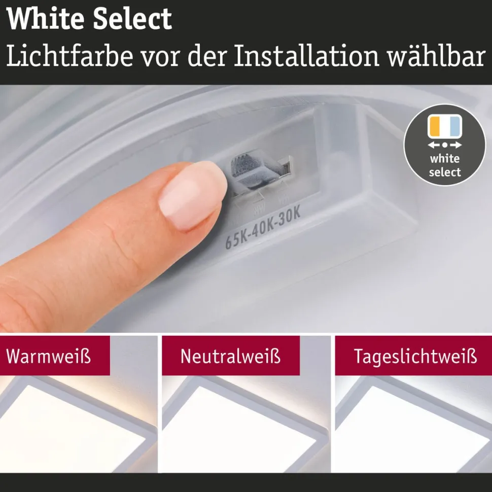 LED-paneeli Paulmann Atria Shine, kulmikas, IP44, 3000-6500K, eri kokoja