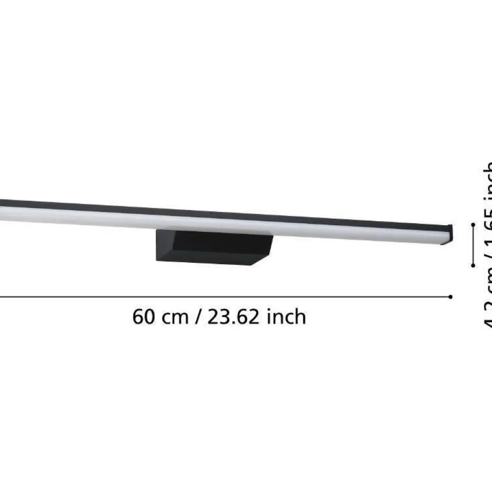 LED-peilivalaisin Eglo Regello-z connect.z 60cm, säädettävä värilämpötila, himmennettävä, IP44, seinään tai peilikaapin päälle