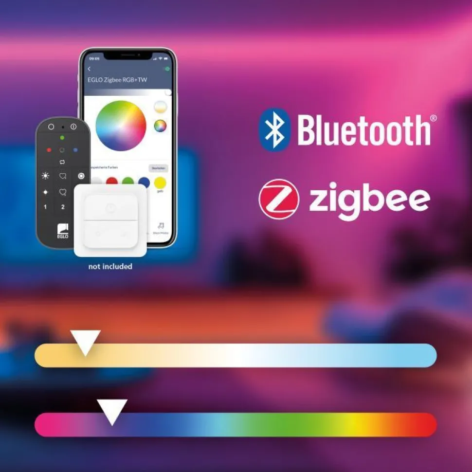 LED-peilivalaisin Eglo Regello-z connect.z 60cm, säädettävä värilämpötila, himmennettävä, IP44, seinään tai peilikaapin päälle