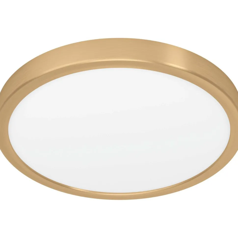 LED-Plafondi Eglo Fueva 5 harjattu messinki/valkoinen pyöreä eri kokoja