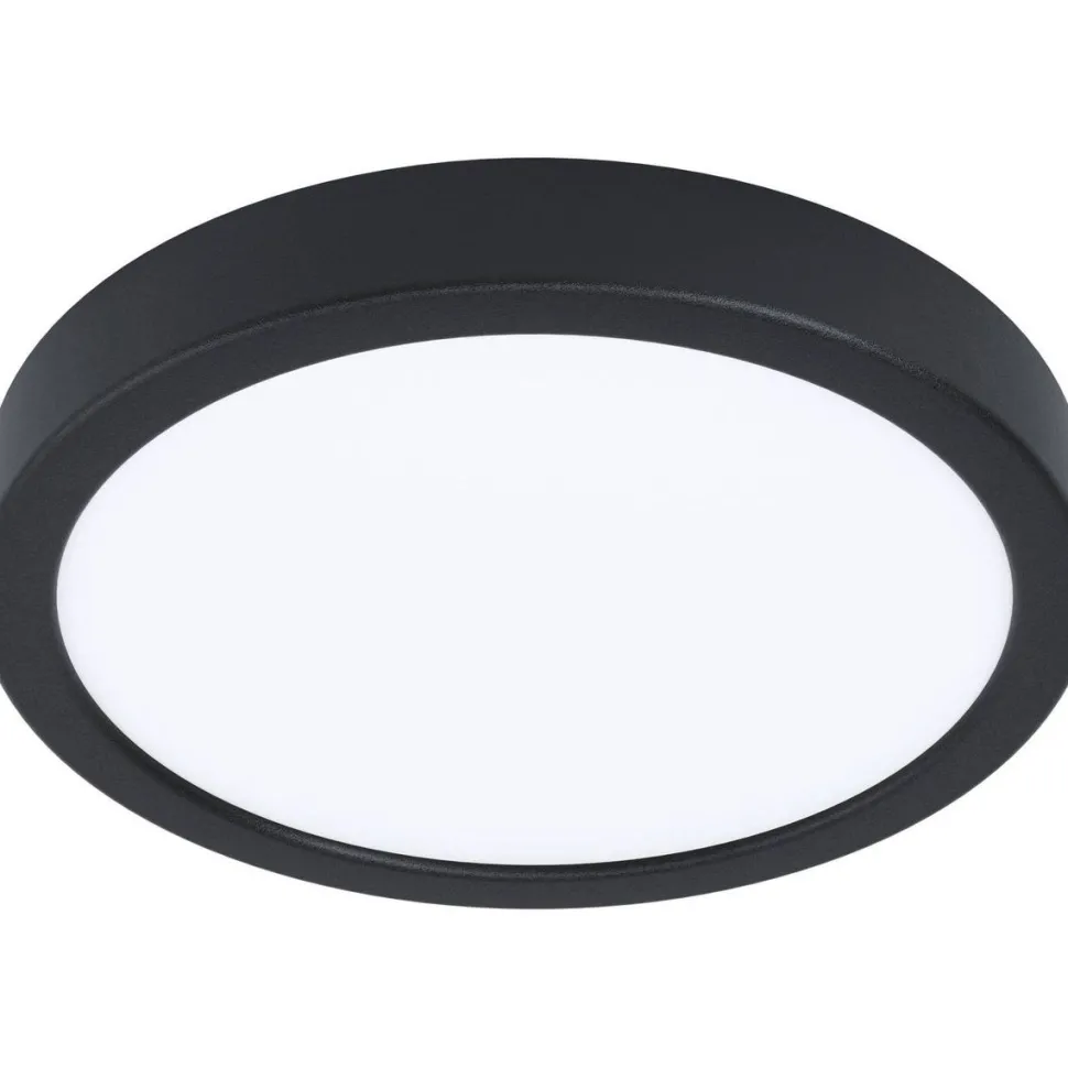 LED-Plafondi Eglo Fueva 5 4000K musta pyöreä pinta-asennettava vaihdettava LED eri kokoja