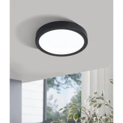 LED-Plafondi Eglo Fueva 5 4000K musta pyöreä pinta-asennettava vaihdettava LED eri kokoja