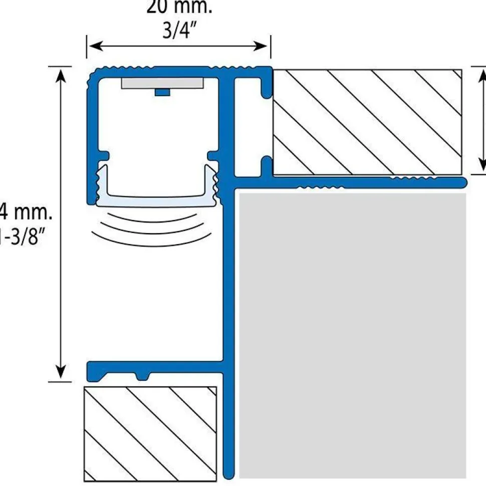 LED-porraslistan päätypala Euroshrink FD-306A, alumiini, eri värejä