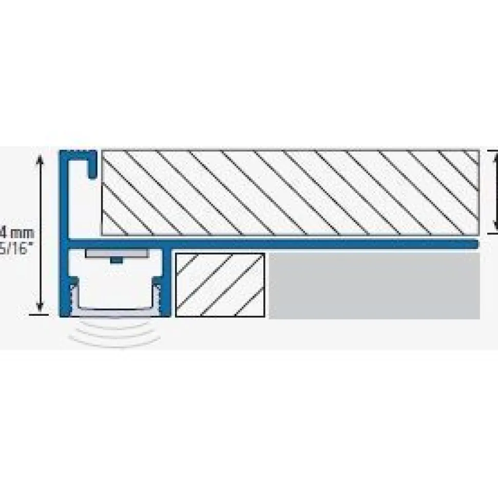 LED-porraslistan päätypala Euroshrink F-305A, alumiini, mattahopea