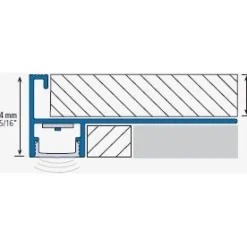 LED-porraslistan ulkokulmapala Euroshrink E-305A, alumiini, mattahopea