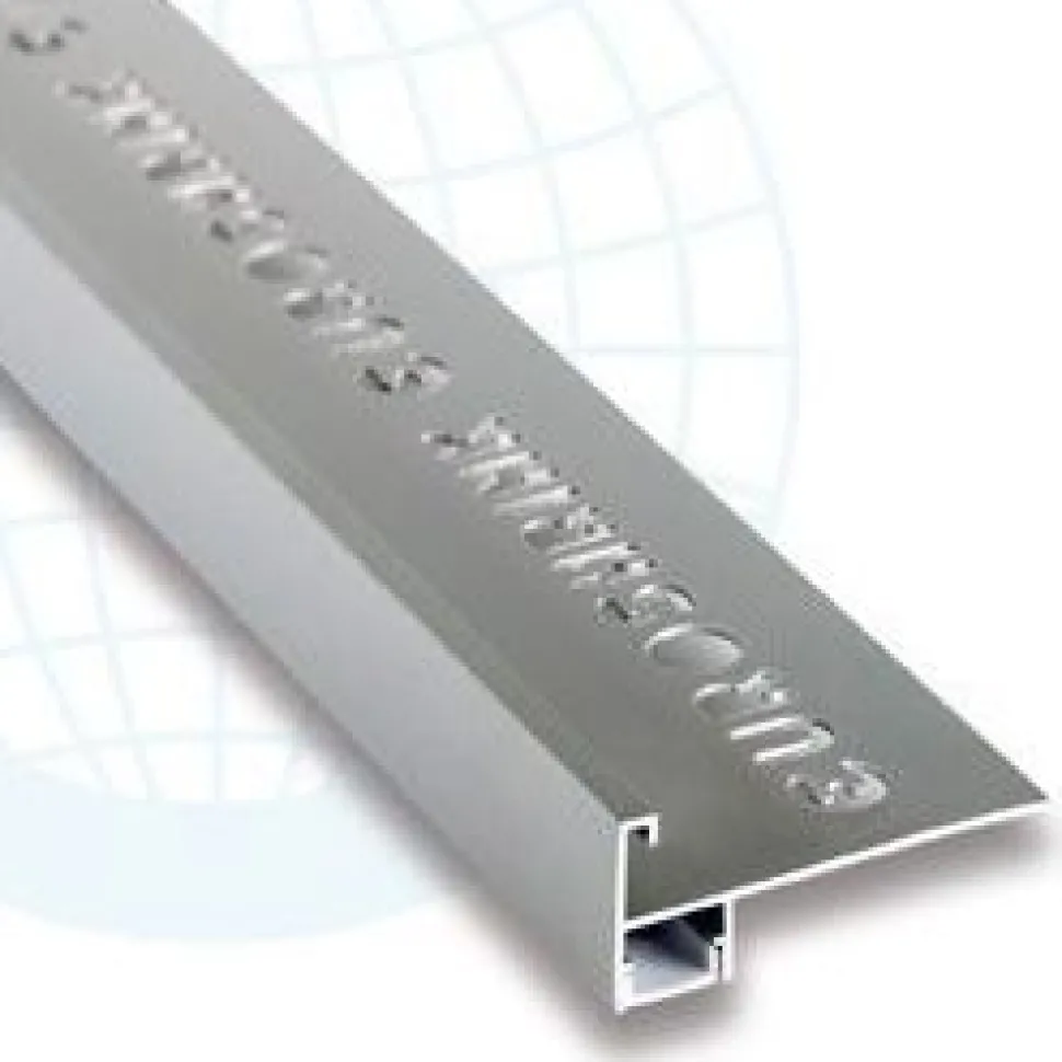 LED-porraslistan ulkokulmapala Euroshrink E-305A, alumiini, mattahopea