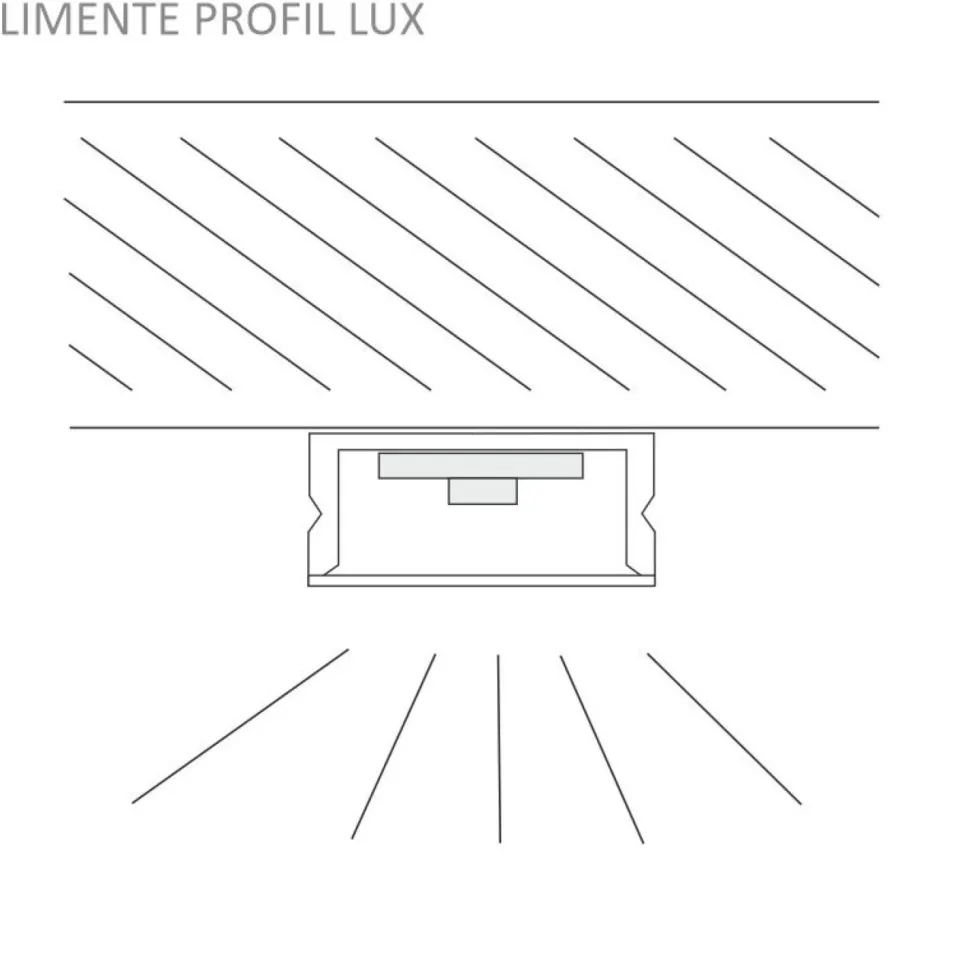 LED-profiili Limente 57, 24V 9W IP44, 17x570x9mm, alulook